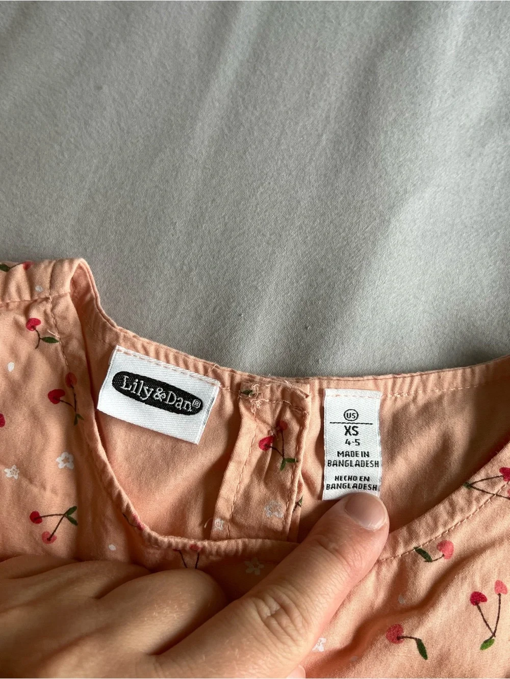Toddler girl peach dress